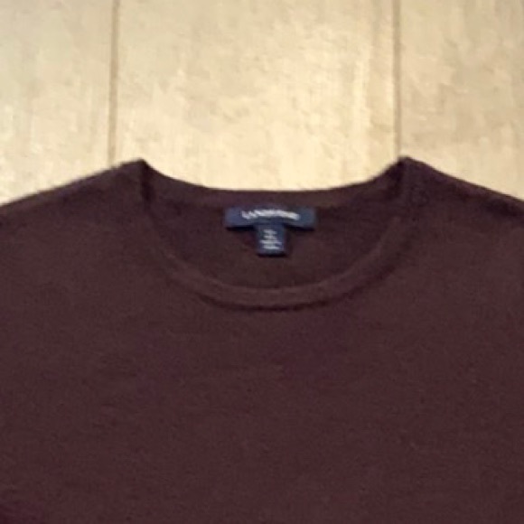 Lands' End Women's Brown Cashmere Crewneck Sweater - Picture 3 of 5
